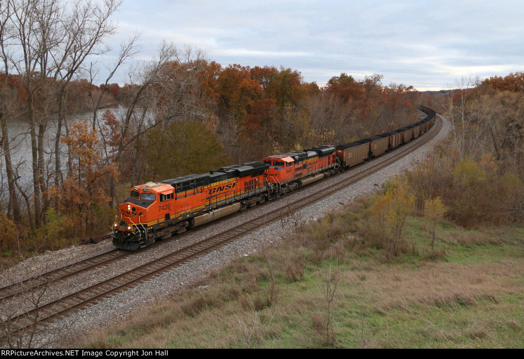 C-NAMCNT rolls east through some of the backwaters along the Mississippi River